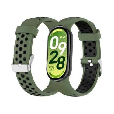 Imagem de Pulseira De Silicone Respirável Bicolor Para Xiaomi Band 10 9 8 MiBand