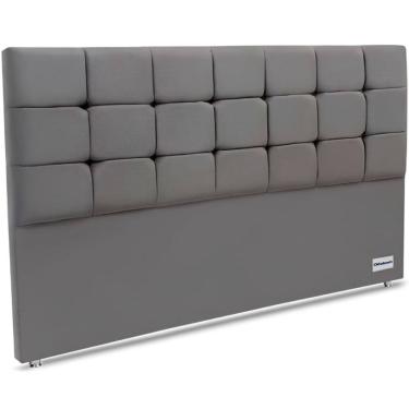 Imagem de Cabeceira Piave Veluto Super King Cinza 8x195x120cm - 1050393583 - ORTOBOM