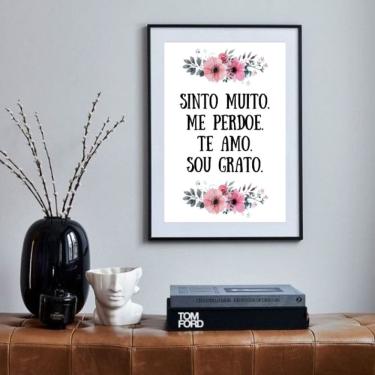 Imagem de Quadro Ho’Oponopono Te Amo, Sou Grato - 60x48cm