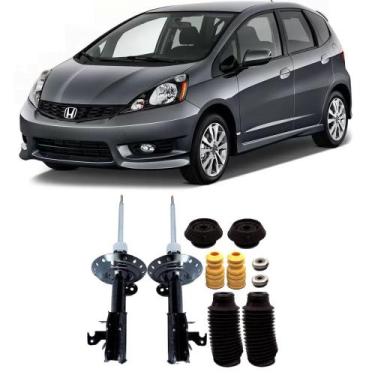 Imagem de Amortecedor + Kit Batente Honda New Fit Dianteiro 2009 Até 2014 O Par 