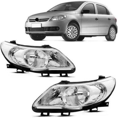 Imagem de Par de farol gol g5 2009 10 11 2012 foco duplo cromado - BBS ZEENE RUF
