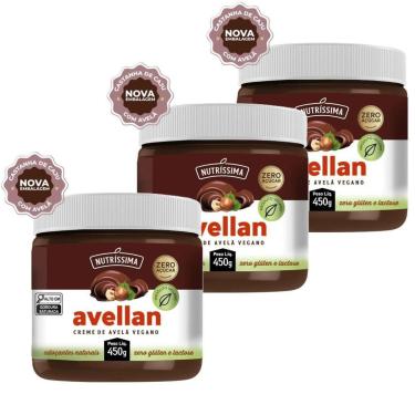 Imagem de Kit Trio Creme de Avelã Vegano - Nutríssima 450g-Unissex