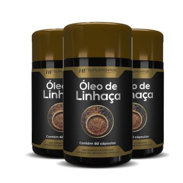 Imagem de 3X OLEO DE LINHAÇA 60CAPS PREMIUM HF SUPLEMENTOS-Unissex