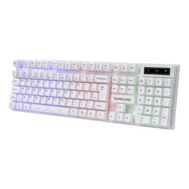 Imagem de Teclado Gamer Neologic Infinite Play White, Semi Mecânico, ABNT2, Rain