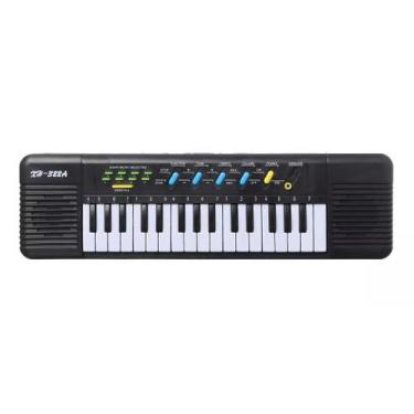 Imagem de Teclado Infantil Piano Brinquedo Musical com Karaoke Microfone - Mundo