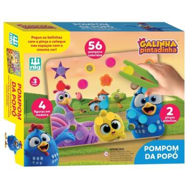 Imagem de Brinquedo Pega Pompom Da Popó Educativo Galinha Pintadinha Madeira Coo