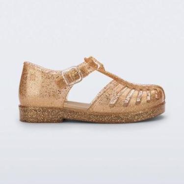 Imagem de Sandalia mini melissa aranha 79 ii bb bege glitter bronze-Feminino