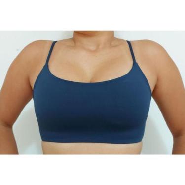 Imagem de Top Fitness Duplo  Alça Fina Suplex Poliamida Compressão - Landim Stor
