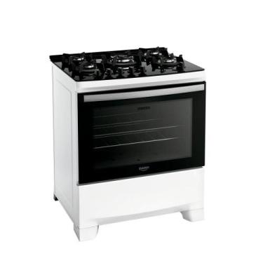 Imagem de Fogão 5 Bocas Branco com Mesa de Vidro e Tripla Chama Dako Novo Suprem
