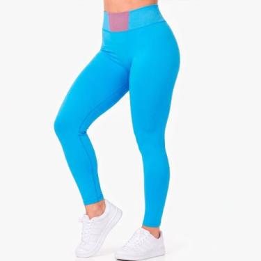 Imagem de Calça Legging Selene Sem Costura Cintura Alta Academia Fitness Confort