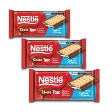 Imagem de Chocolate Choco trio Nestlé Cookies and Cream Kit 3, 270g
