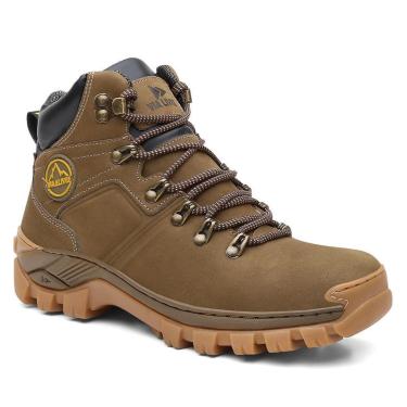Imagem de Bota Adventure Masculina Couro Legítimo Durável e Confortável para Caminhadas e Uso Diá...