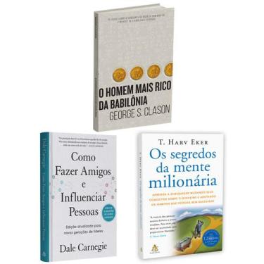 Imagem de Kit 3livros, Como Fazer Amigos e Influenciar Pessoas + O Homem Mais Ri