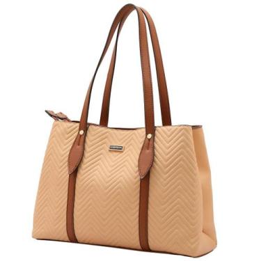 Imagem de Bolsa Feminina Moderna De Ombro Duo Matelasse Chenson, Coral, UN