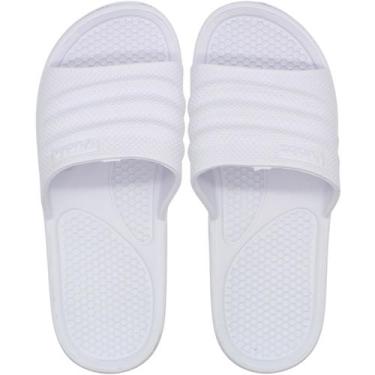 Imagem de Chinelo Slide Yvate Texturizado Macio Tira Grossa Feminino, Branco, 37