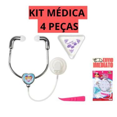 Imagem de Kit Médica de Brinquedo com 4 Peças  Brinquedo Educativo para Faz de C