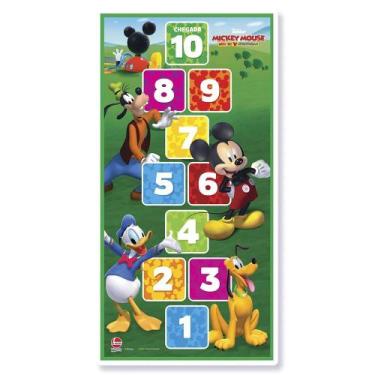 Imagem de Tapete Infantil Mickey Amarelinha Antiderrapante Líder - LIDER BRINQUE