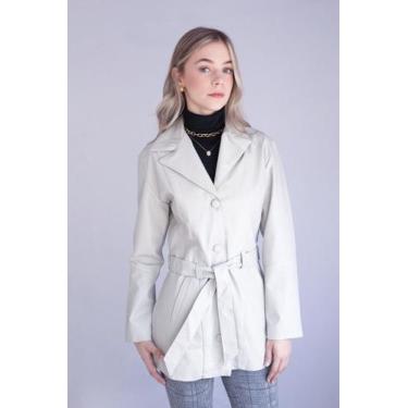 Imagem de Jaqueta Parka Feminina - Casa Do Couro, XG, Gelo