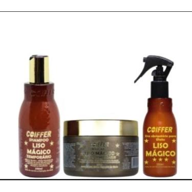 Imagem de kit cliente liso magico coiffer 3 unidades