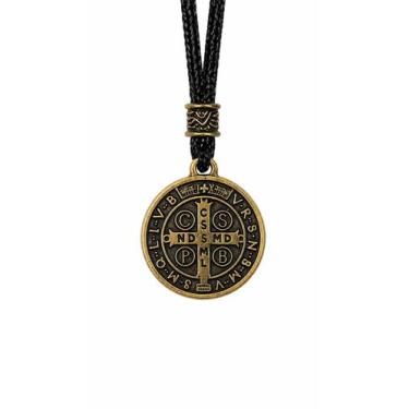 Imagem de Cordão Medalha de São Bento Ouro Velho Metal - Outros
