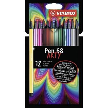 Imagem de Caneta Stabilo ARTY Pen 68 Brush 12 cores Aquarelável