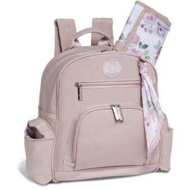 Imagem de Mochila de Maternidade MasterBag Noah Flora Rose, Rosa