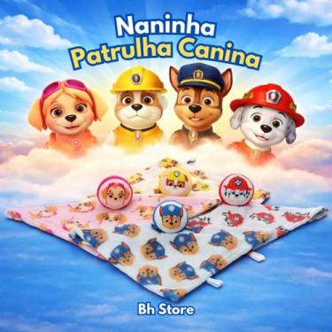 Imagem de Naninha Macia Patrulha Canina com Porta Chupeta para Conforto do Bebê 