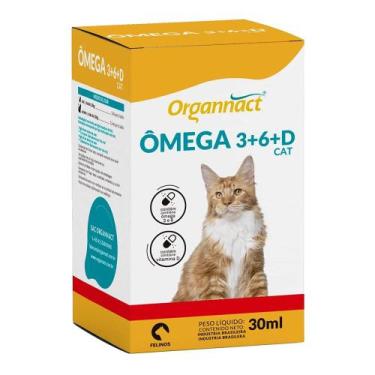 Imagem de Suplemento Organnact Ômega 3,6 e D Cat Para Gatos 30ml