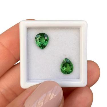 Imagem de Turmalina Verde Gota Par 2,09ct - ENE2ESE