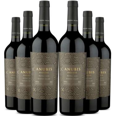 Imagem de Kit 6 Garrafas Vinho Tinto Anubis Reserva Malbec 750ml