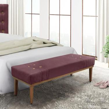 Imagem de Calçadeira Recamier Casal Gênova Roxo/Vinho - Spezzia Decor