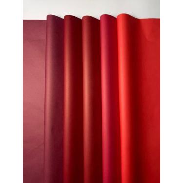Imagem de Papel de seda degradê marsala 100 unidades pcts 50x70, 50x35 e 25x35 e