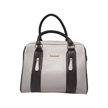 Imagem de Bolsa Brilho da Pele Couro Feminino - Cremecamel, Creme, Camel