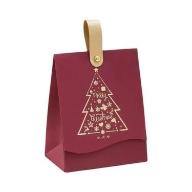 Imagem de Caixas De Presente Com Estampa De Árvore De Natal 20PCS Com Alças De C