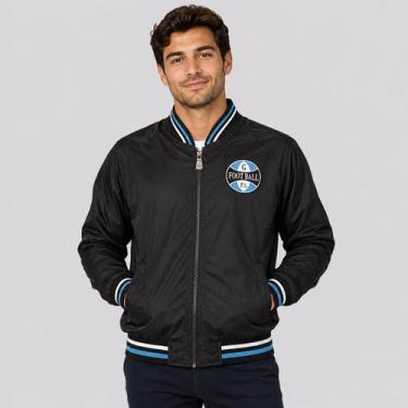 Imagem de Jaqueta Grêmio Bomber Retrô Preta - Natural Cotton, GG