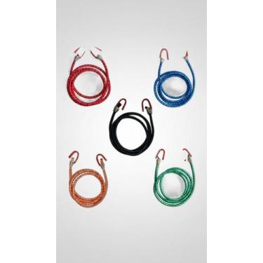 Imagem de Kit 5 Cordas Elásticas 2m Gancho Arame Colorido - Congratulations Stor