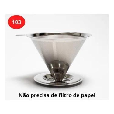 Imagem de Coador Filtro De Café Aço Inox Sem Uso De Papel 103