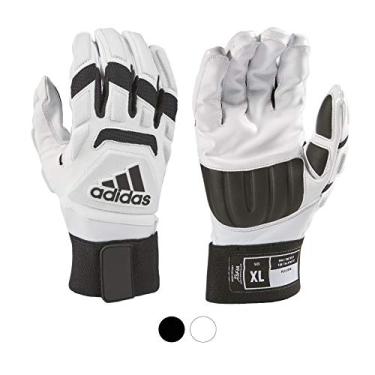 Imagem de adidas Luvas de futebol americano adulto Freak MAX 2.0, acolchoadas, brancas, GG – Equipamento de futebol premium