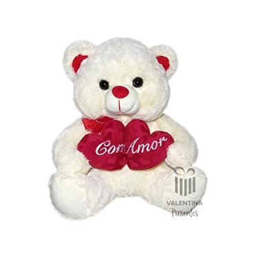 Imagem de Urso de Pelúcia Dia dos Namorados 25cm Fizzy Toys FE6984 Creme