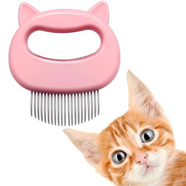Imagem de Pente de massagem para gatos e pente de massagem para cães para cabelos emaranhados foscos, pentes para gatos para desfiar, pente para gatos e gatos, pente para gatos e cães