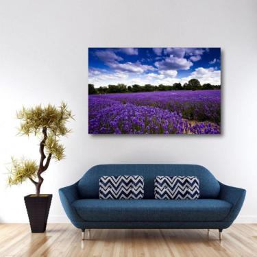 Imagem de Quadro Flores Paisagem decorativo B Tela em Tecido