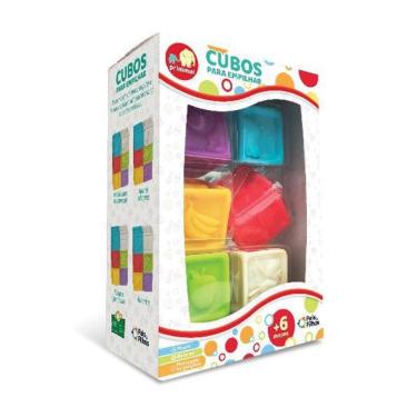 Imagem de Cubos Macios Para Bebê Empilhar Primma - Pais & Filhos