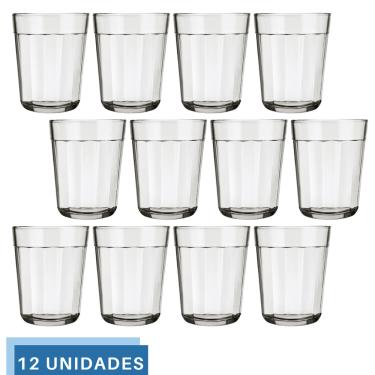 Imagem de 12 Mini Copos Americano Shot Cachaça 45ml Vidro Dose Nadir