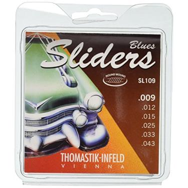 Imagem de Thomastik-Infeld SL109 Cordas de guitarra elétrica, Sliders Blues Conjunto de 6 cordas com redondo de níquel E, B, G, D, A, E Set