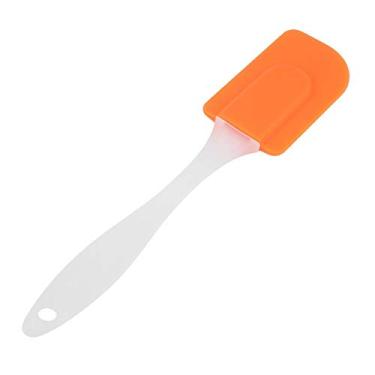 Imagem de Espátula de borracha de silicone de cabo longo raspador de manteiga para bolo de manteiga ferramenta de cozinha utensílios de cozinha (laranja)