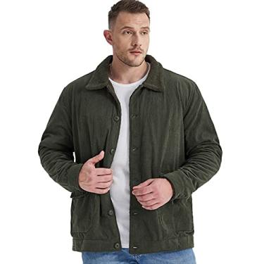 Imagem de Jaqueta masculina leve à prova de vento lapela frontal jaquetas militares corta-vento trench coat para outono inverno moda, verde, EG (185 cm/80