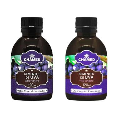 Imagem de Kit 2 Frascos Óleo Vegetal de Sementes de Uva 120ml Chamed