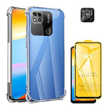 Imagem de Kit Capinha Para Redmi 10c + Película 9d + Pl Proteção da Lente da Câmera - (HARD GLASS STORE)