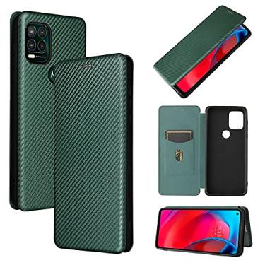 Imagem de YUNCHAO Caixa de telefone Para Motorola Moto g Stylus 5G Textura de fibra de carbono Flip TPU + PC + PU CAEL capa para celular
