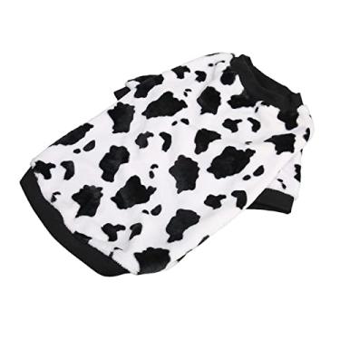 Imagem de Leite Vaca Print Dog Roupas Quentes, Flanela Confortável Pijamas de Inverno Casaco Jumpsuit Dog Cold Weather Apparel Pet Suprimentos para Golden Retriever Bulldog 3XL